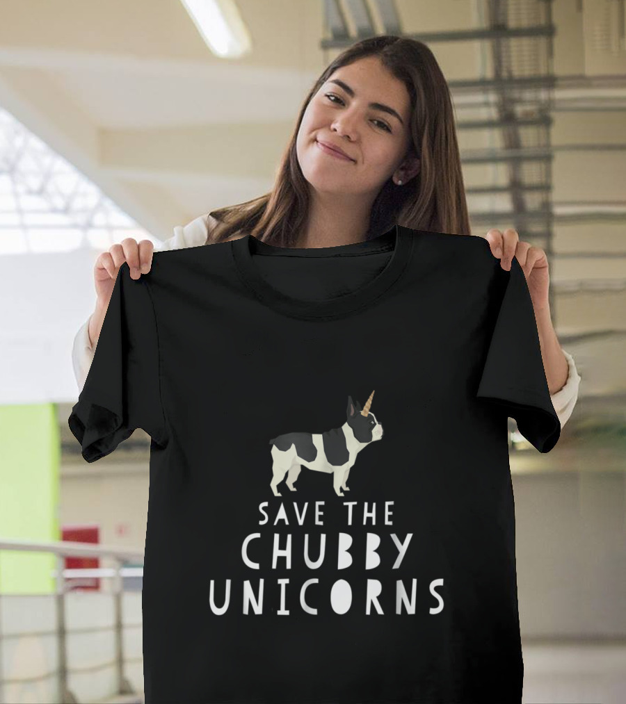 Save The Chubby Unicorns Funny French Bulldog Unicorn T-Shirt