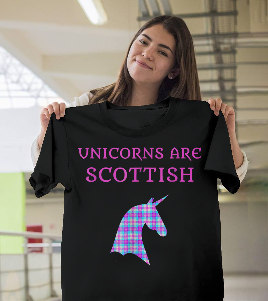 Unicorns Are Scottish Tartan Day Celebrating Mythical Heritage T-Shirt