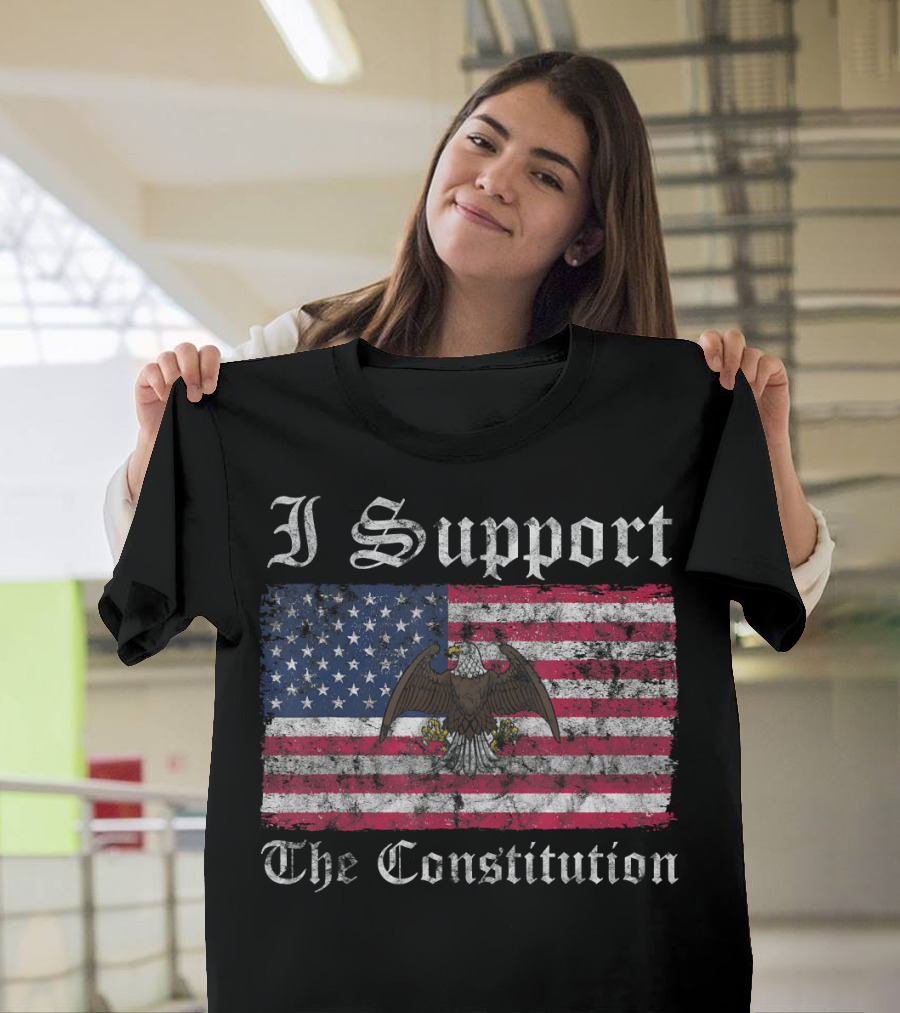 I Support the Constitution American Flag Eagle T-Shirt