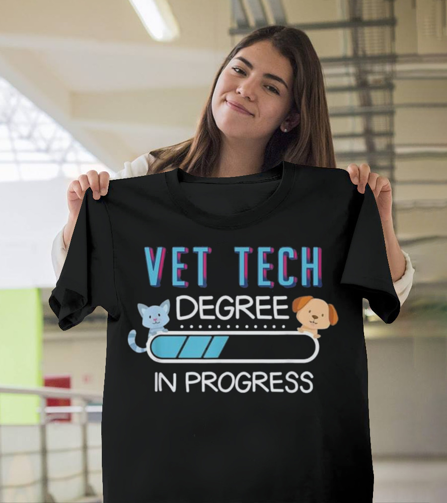 Vet Tech Degree in Progress Cat Dog T-Shirt