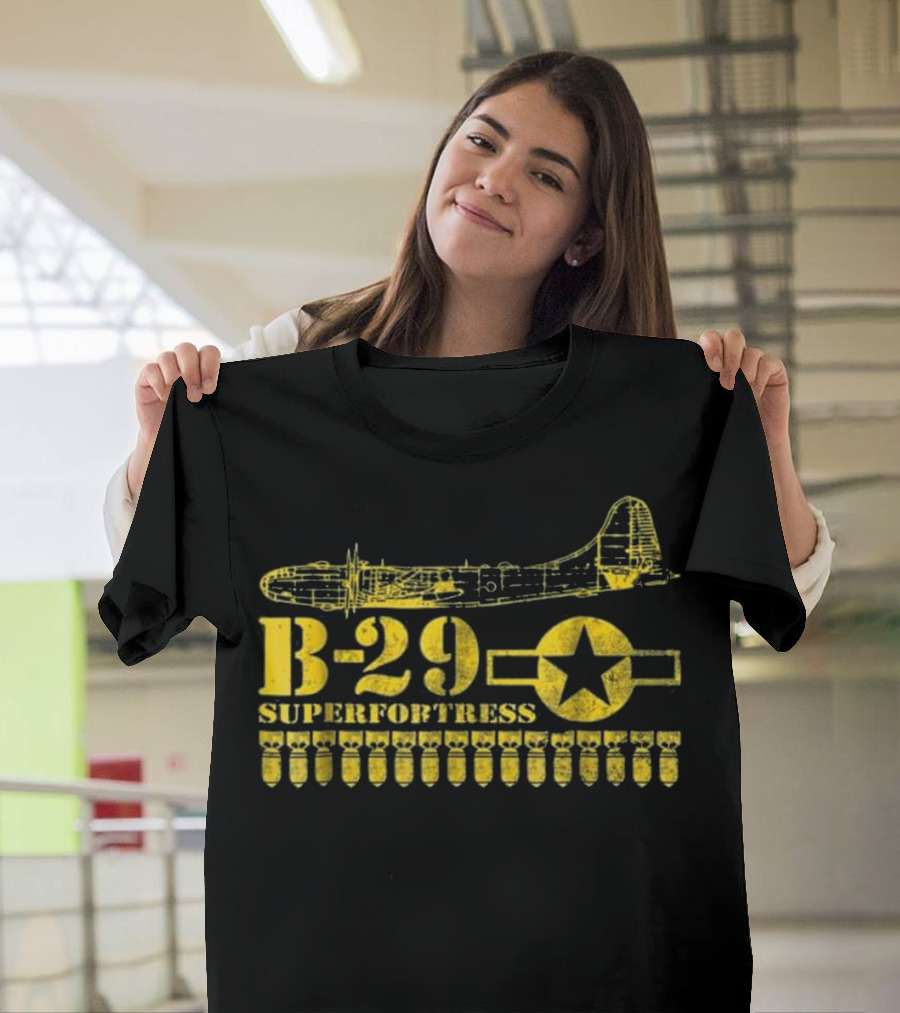 WW2 B-29 Superfortress Bomber Airplane Vintage T-Shirt