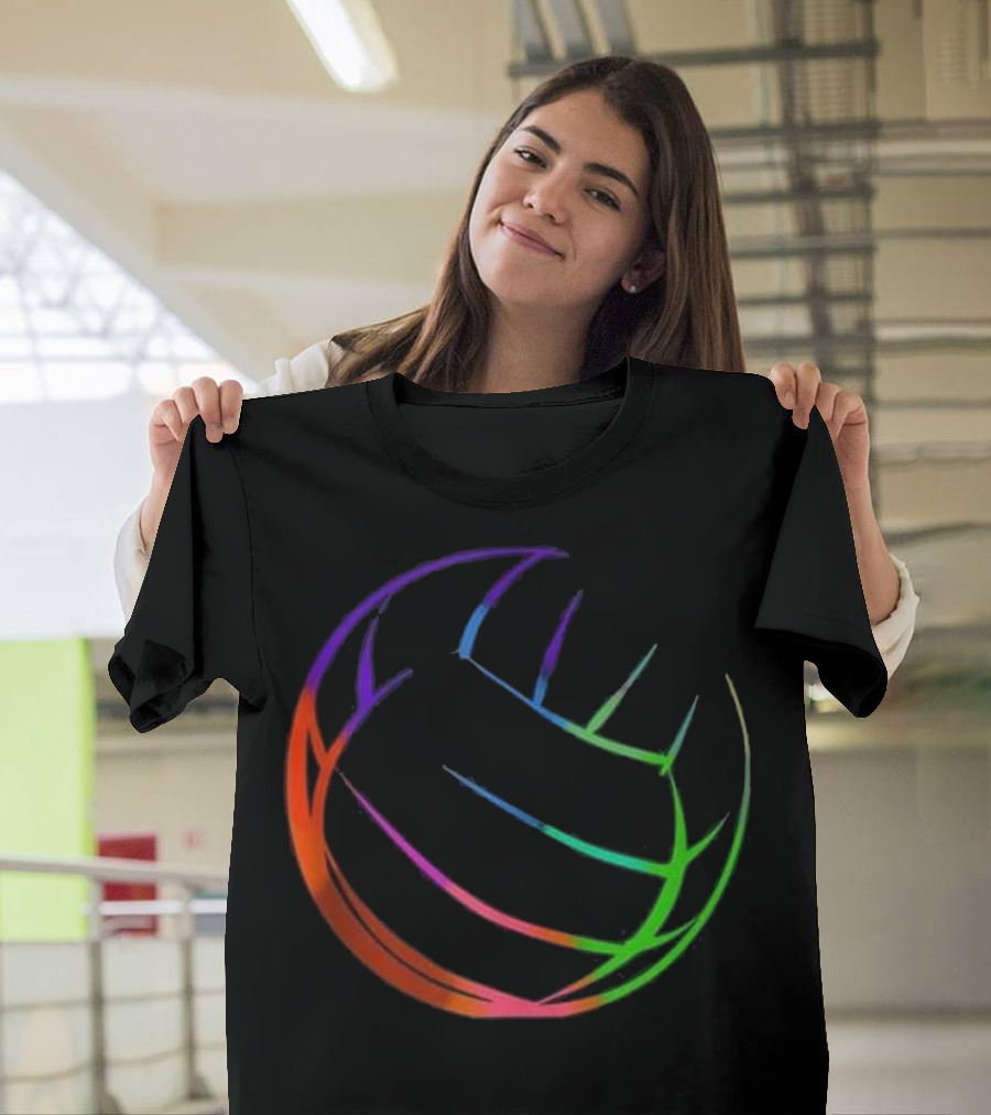 Volleyball This is Life Rainbow Volleyball T-Shirt