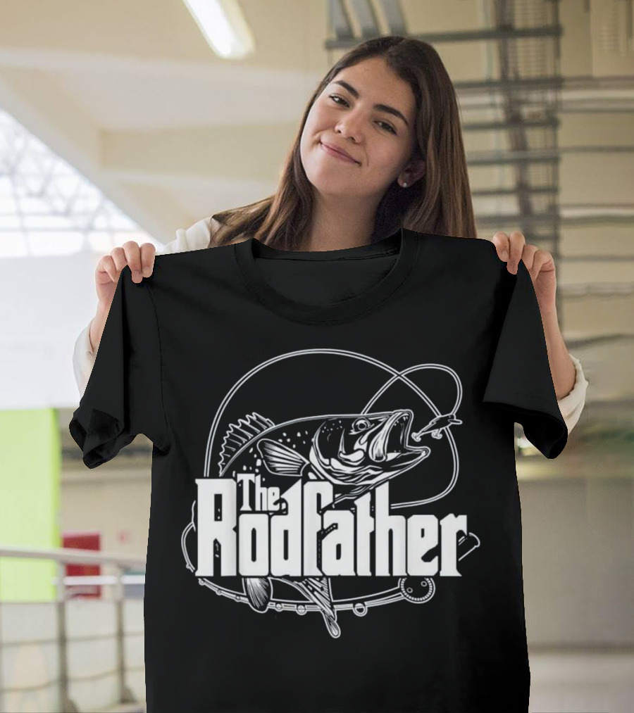 The Rodfather Fishing Humor T-Shirt