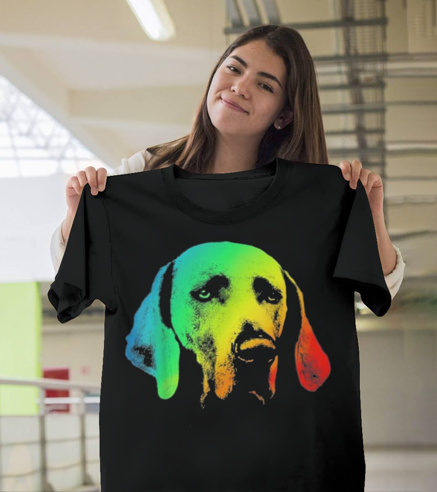 WEIMERANER LABRADOR Colorful Rainbow Ret Dog T-Shirt