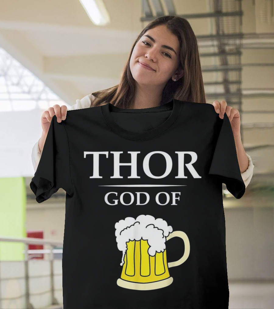 THOR God Of Beer Funny Ale Drinker Mug T-Shirt