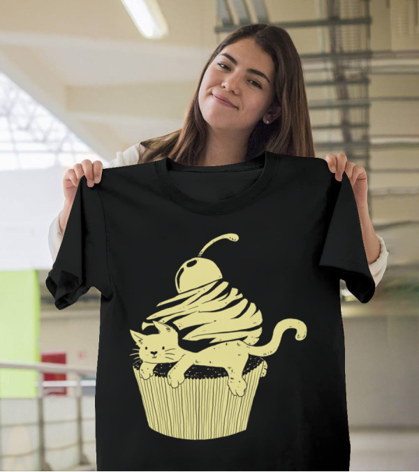 CATCAKE OR CUTECAT CUPCAKE KITTY WITH CHERRY ON TOP T-Shirt