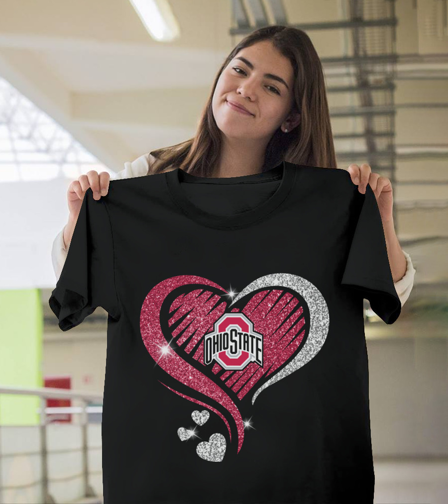 OHIO STATE SPARKLING HEART T-Shirt