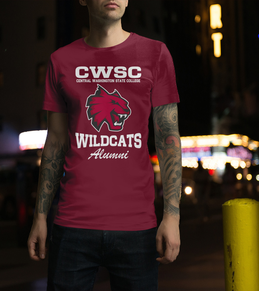 CWSC Central Washington State College Wildcats Alumni T-Shirt