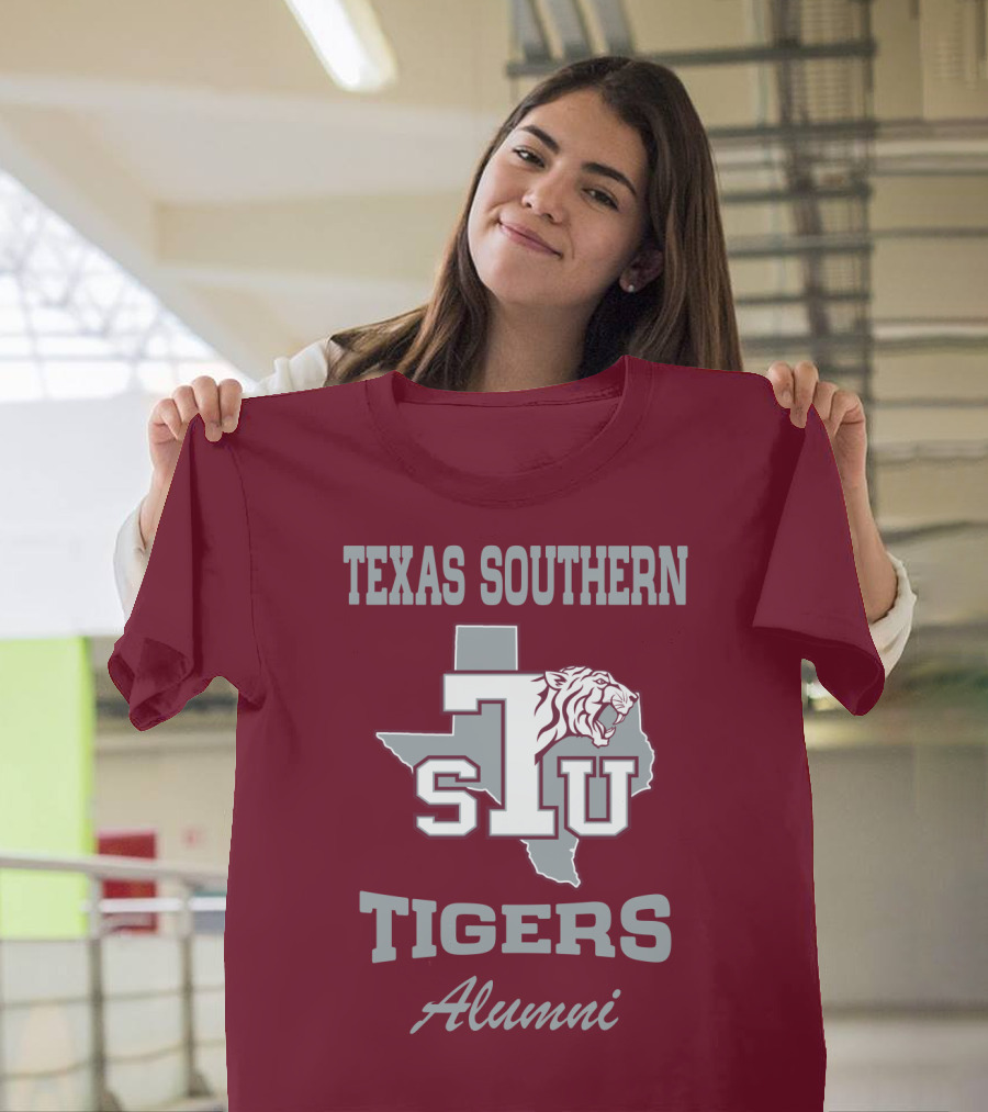 Texas Southern Tigers TSU Alumni Texas Outline T-Shirt