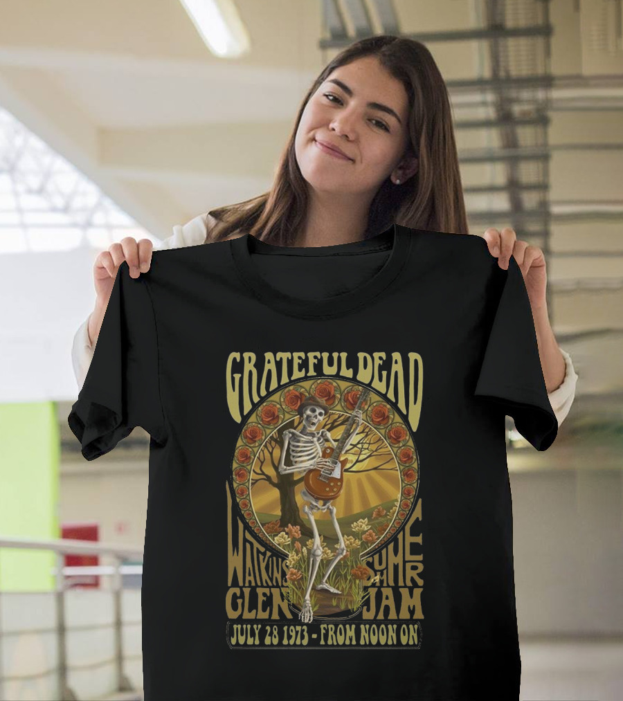 Grateful Dead Watkins Glen Summer Jam July 28 1973 From Noon On T-Shirt