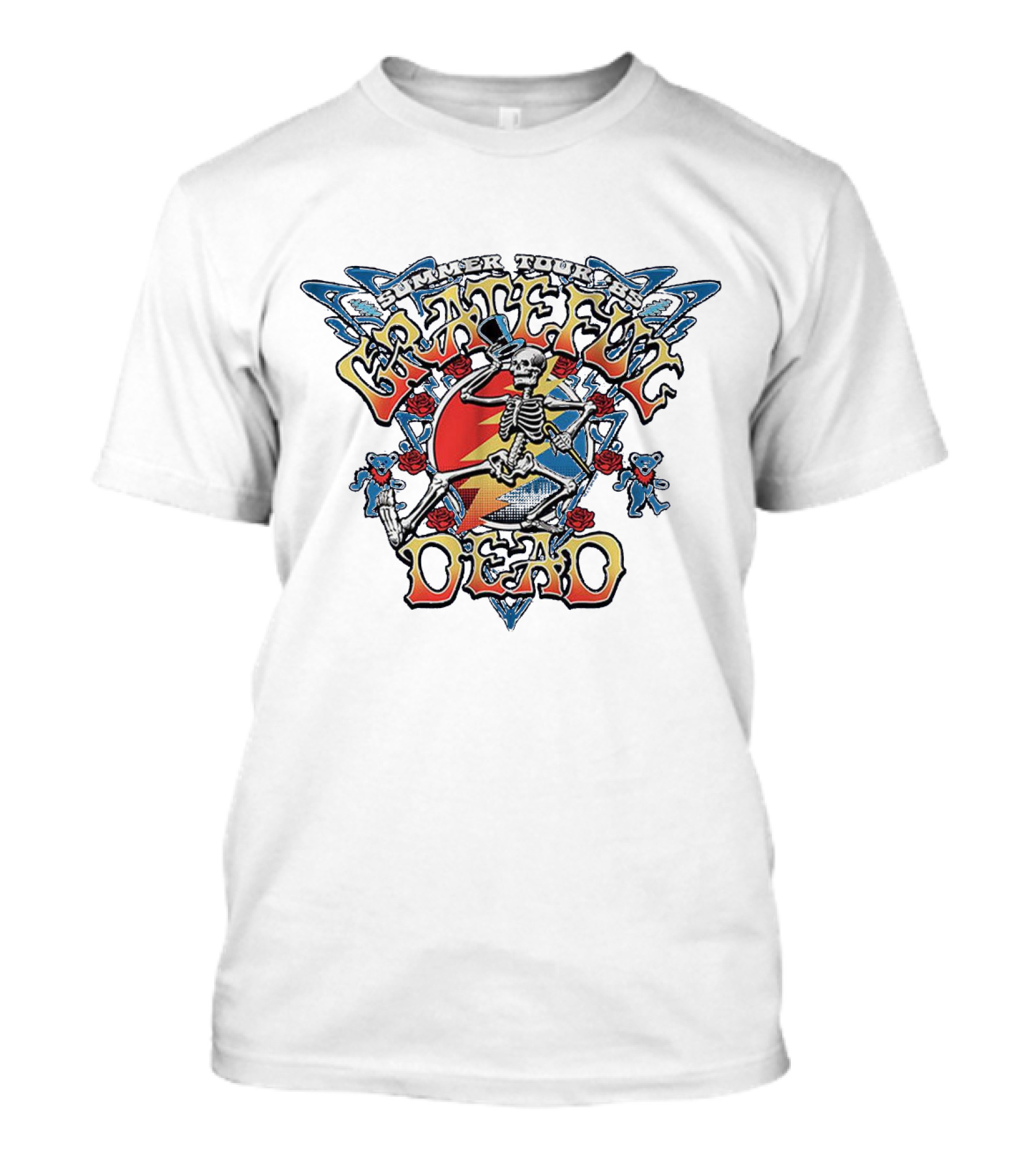 Grateful Dead Summer Tour 1992 Skeleton And Bears T-Shirt