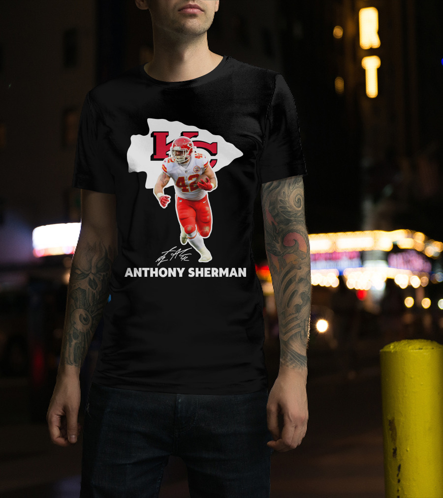 Anthony Sherman Kansas City Chiefs 42 Football Player Image T-Shirt