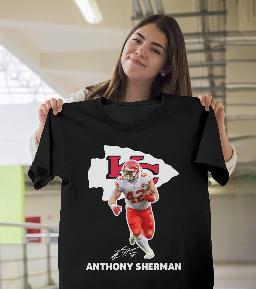 Anthony Sherman Kansas City Chiefs 42 Football Player Image T-Shirt
