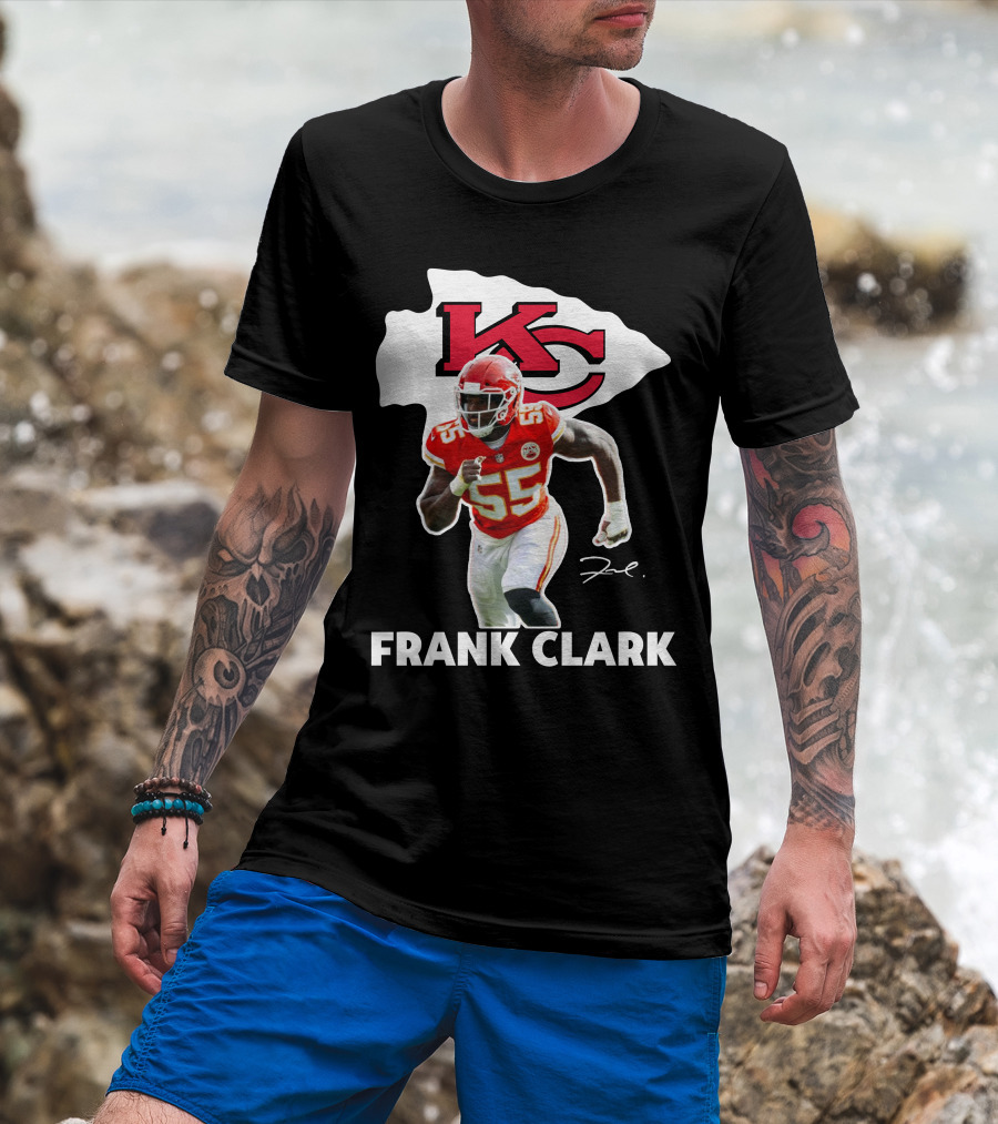 FRANK CLARK KC Football #55 Chiefs Player T-Shirt