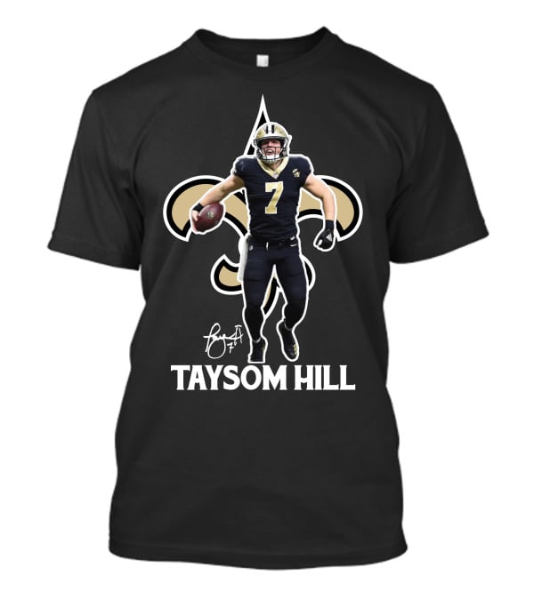 Taysom Hill New Orleans Saints Fleur De Lis Football T-Shirt