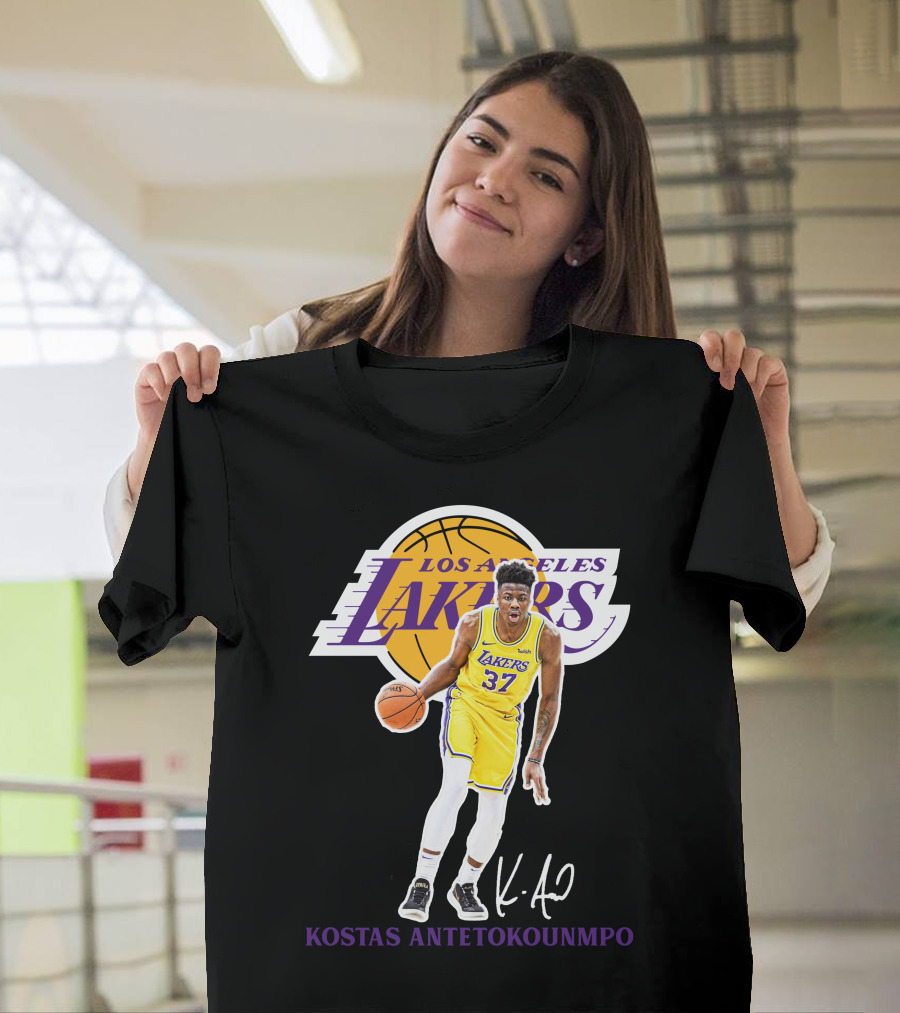 Kostas Antetokounmpo Los Angeles Lakers 37 La12 T-Shirt