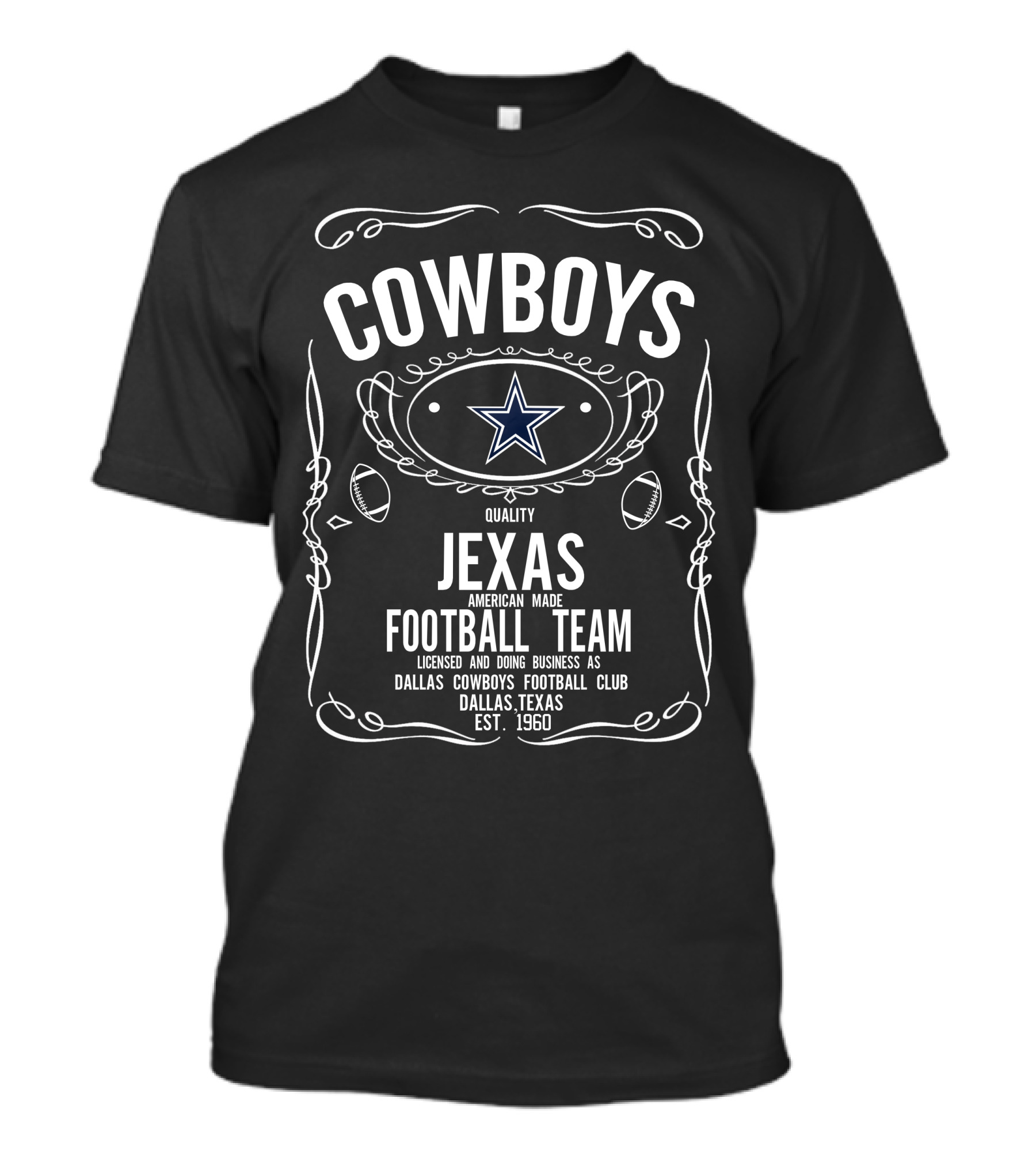 Cowboys Jexas American Made Football Team Dallas Texas Est. 1960 T-Shirt