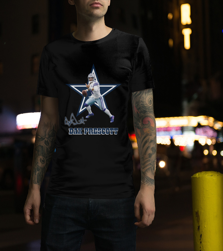 Dak Prescott Dallas Cowboys Star Signature T-Shirt