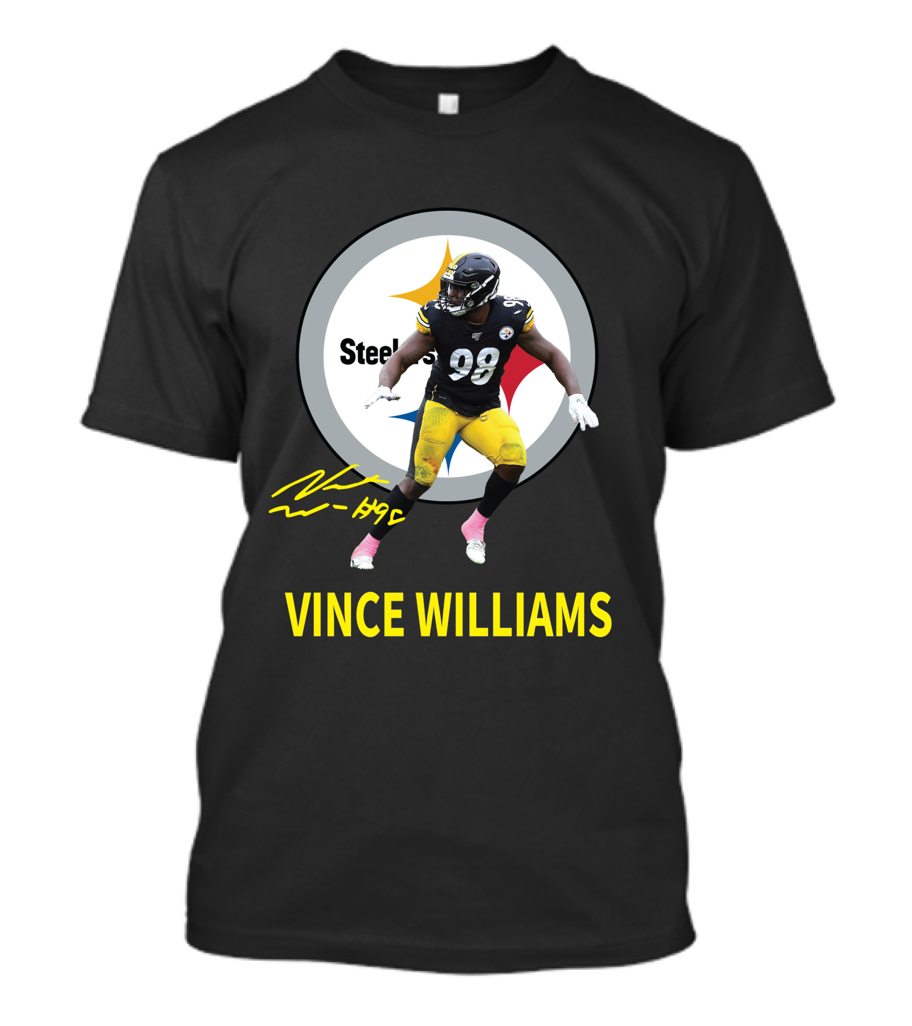 Vince Williams Pittsburgh Steelers 98 Signature Edition T-Shirt