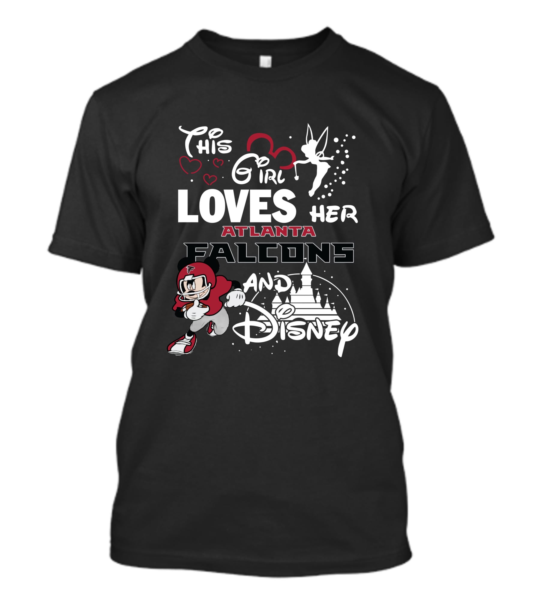 This Girl Loves Her Atlanta Falcons And Disney T-Shirt