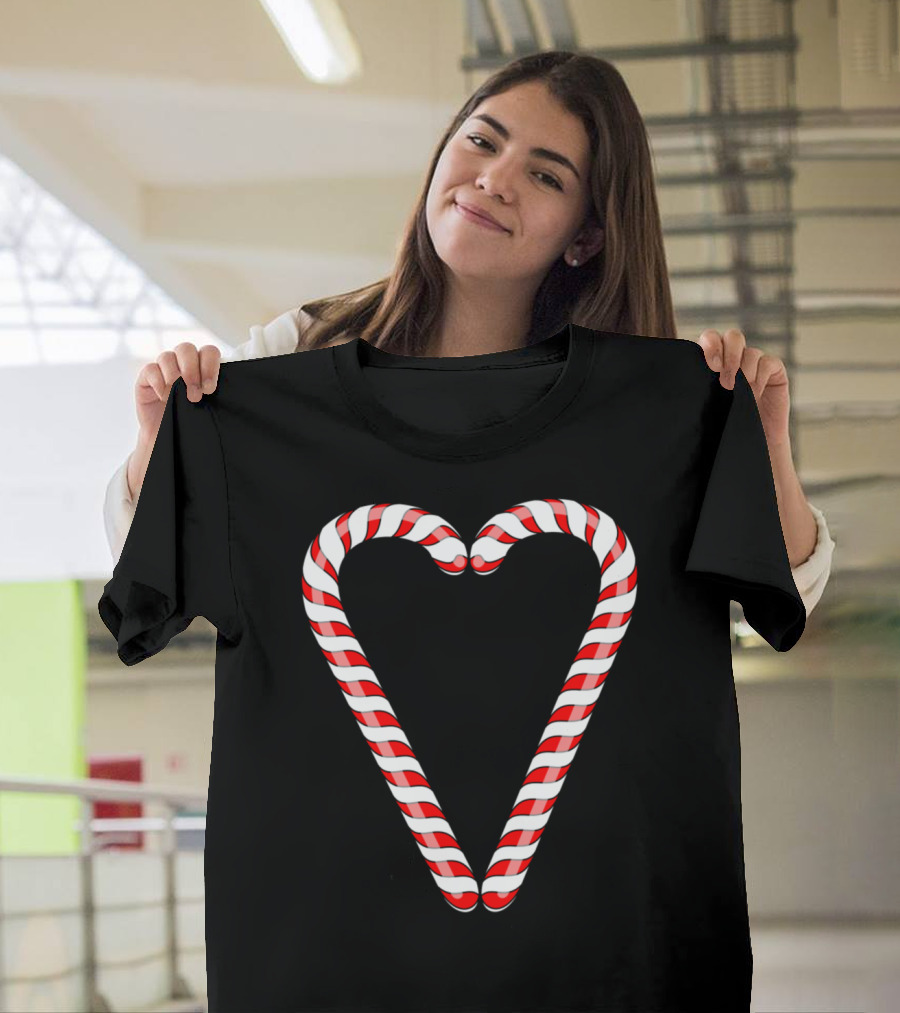 I Love Candy Cane Heart T-Shirt