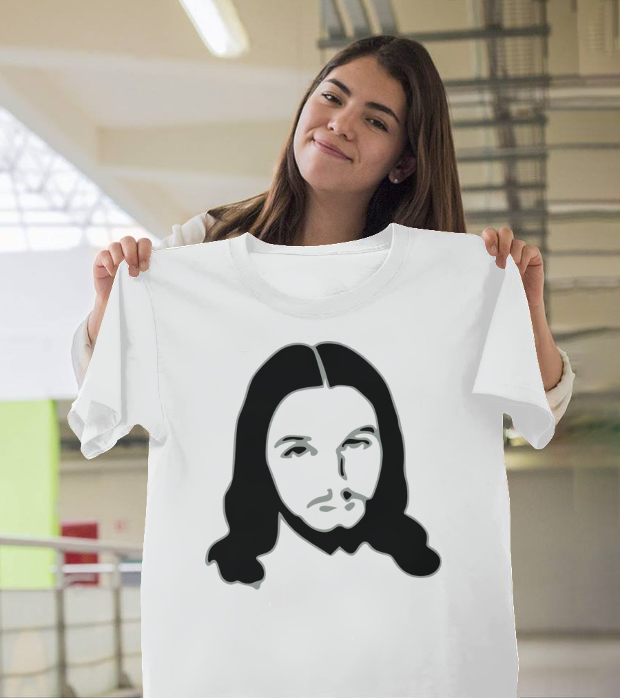 Jesus Minimalist Outline Line T-Shirt