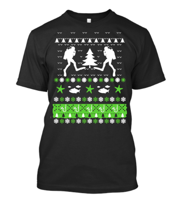 Christmas Scuba Diving Ugly T-Shirt