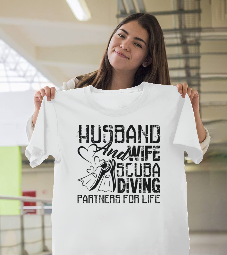 Husband and Wife Scuba Diving Partners for Life T-Shirt