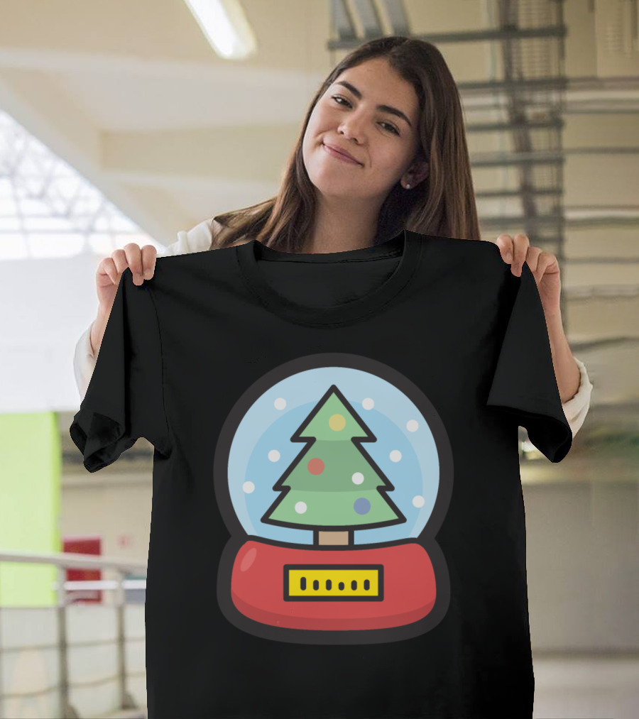 Christmas Tree Snow Globe Merry T-Shirt