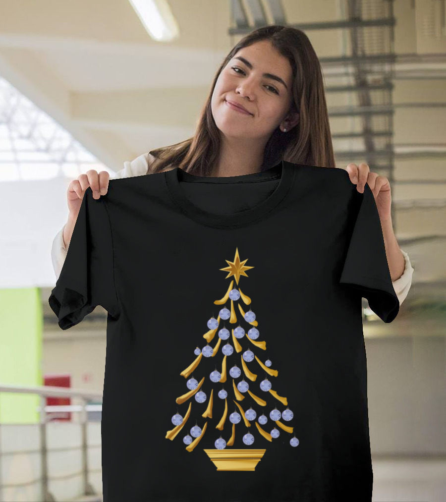 Golden Ornamented Christmas Tree T-Shirt