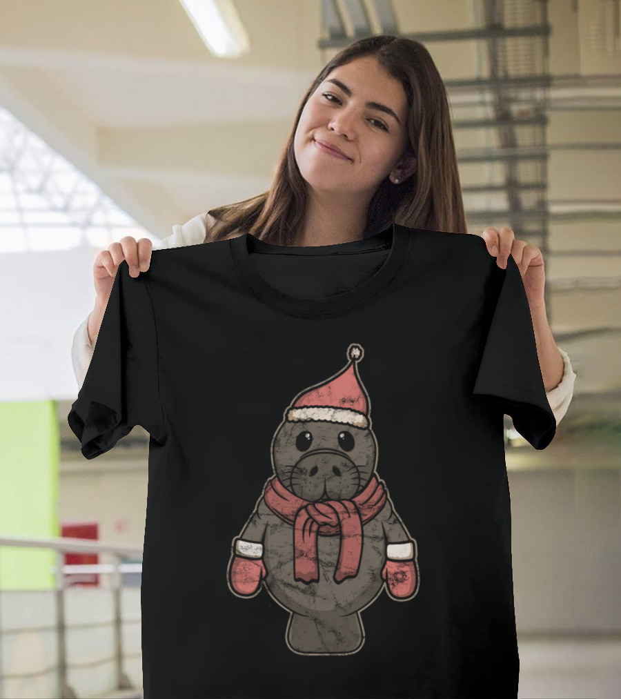 Animal Kid Seal Christmas Winter T-Shirt