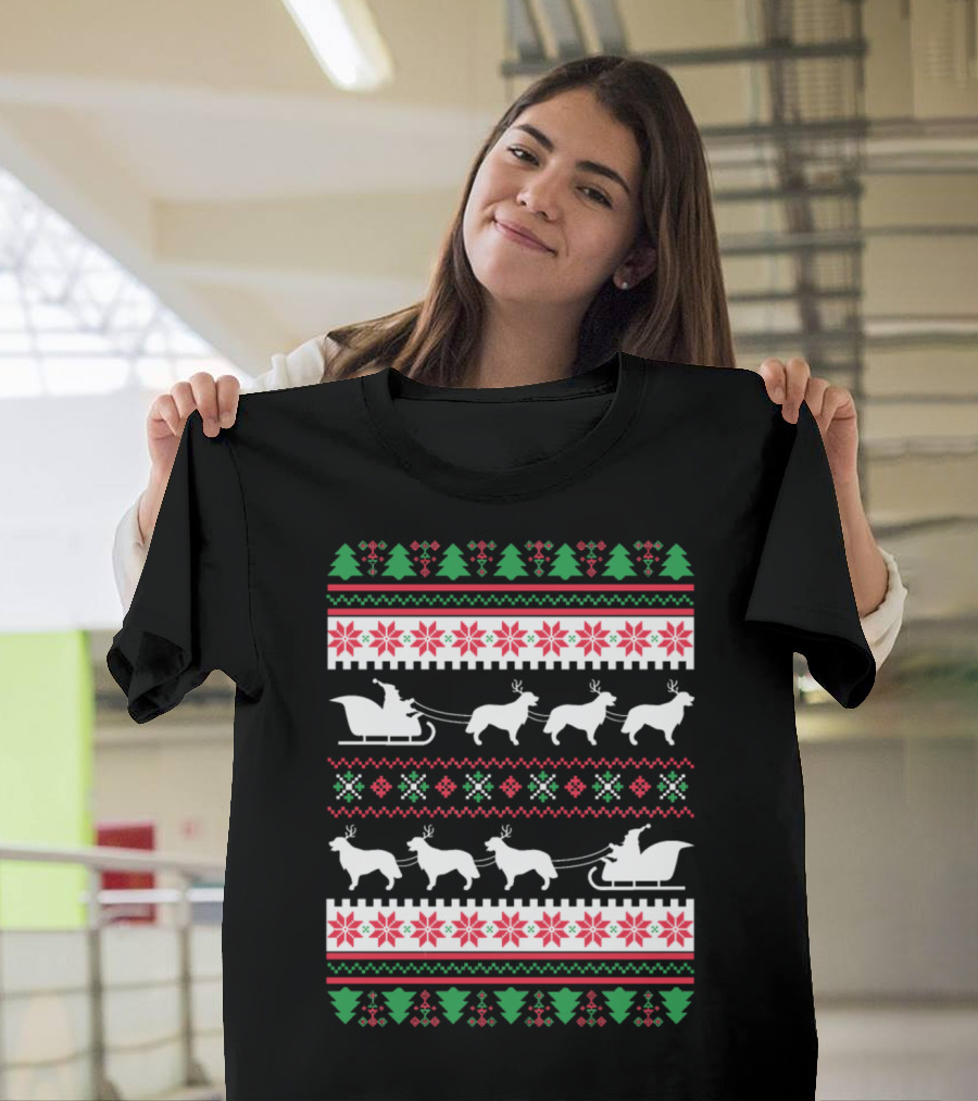 Golden Retriever Santa's Reindeer Christmas T-Shirt