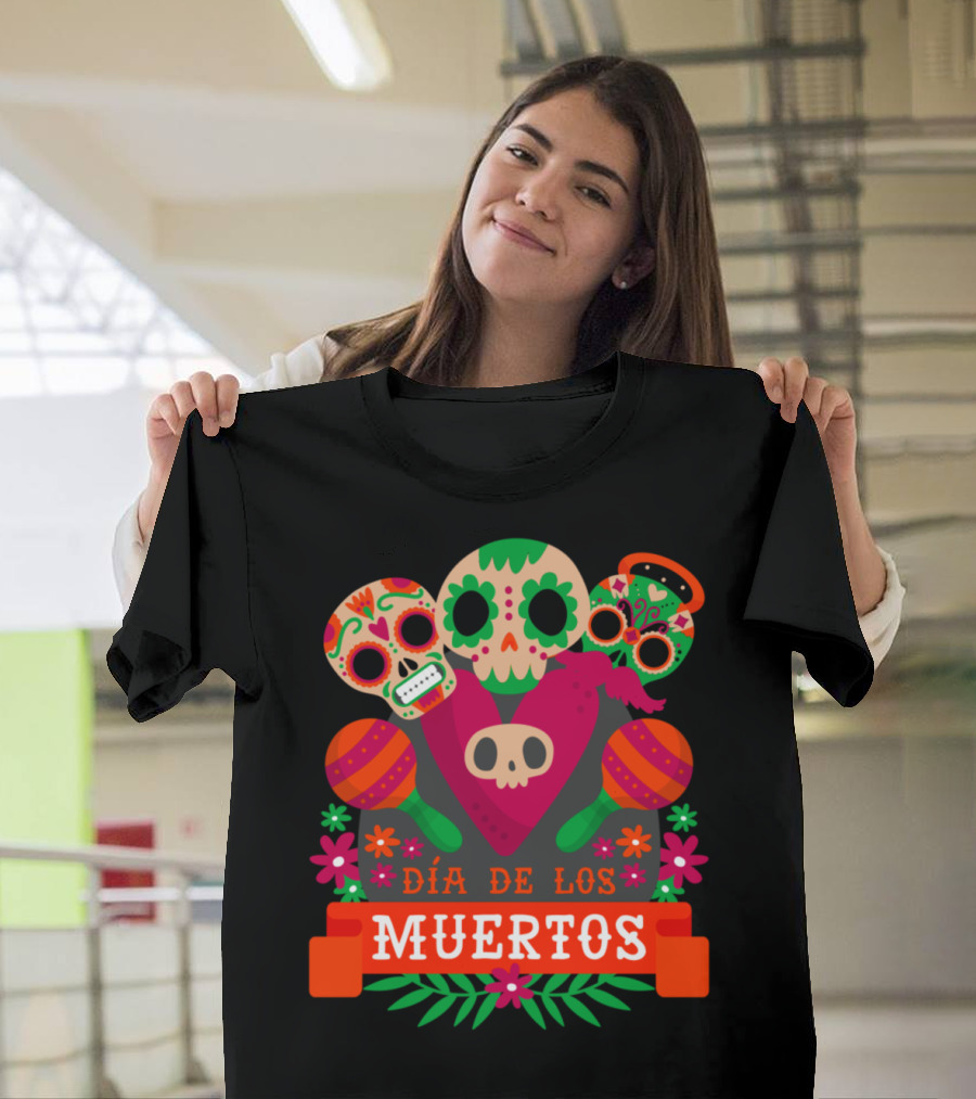Día De Los Muertos Mexico Calavera Sugar Skull Festival T-Shirt