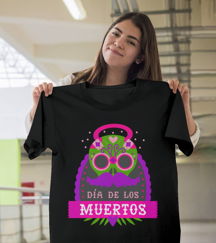 Día De Los Muertos Purple Calavera Mexican Sugar Skull T-Shirt