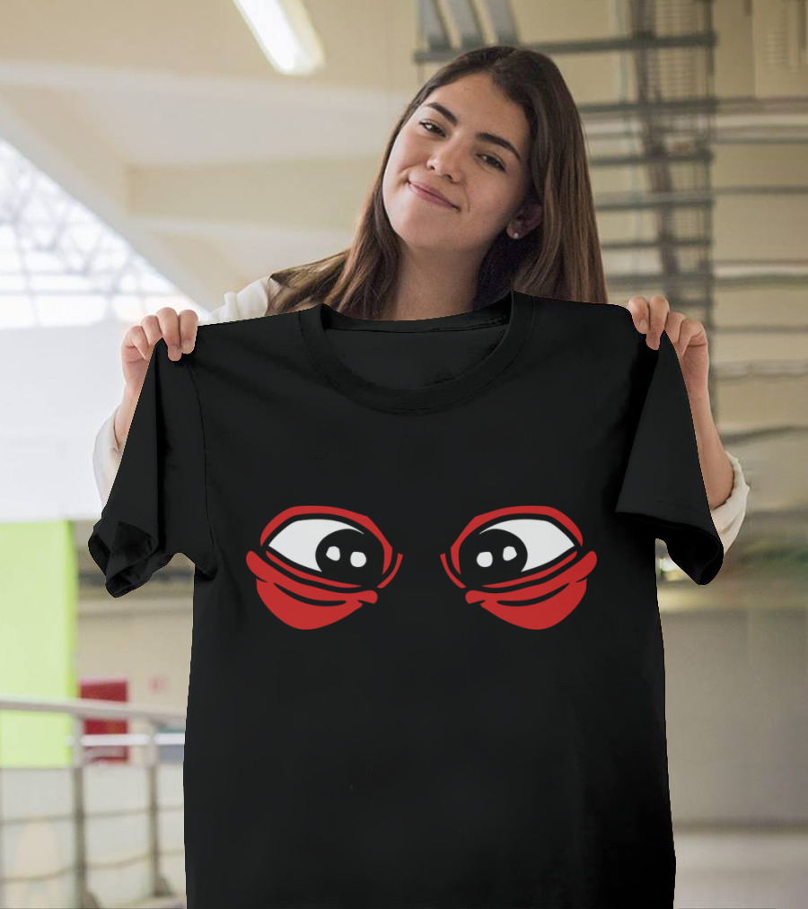 Sad Crying Feline Face with Unhappy Big Huge Eyes T-Shirt