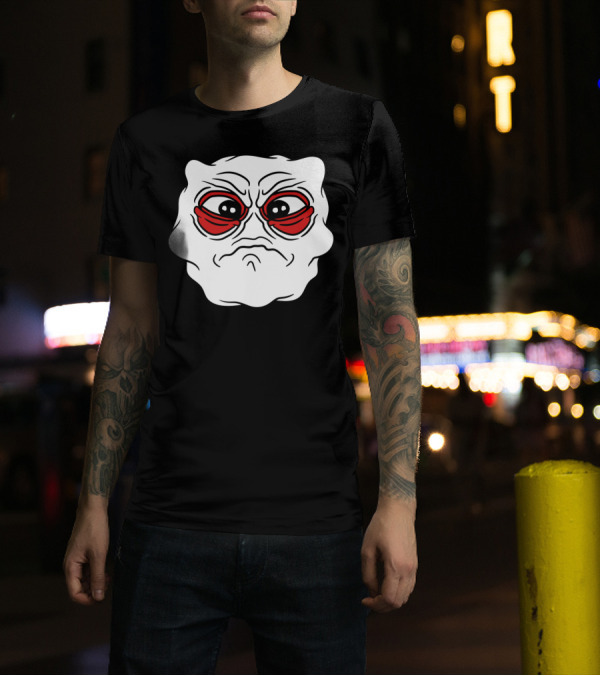 Sad Crying Face With Big Eyes And Fluffy Unhappy Expression T-Shirt
