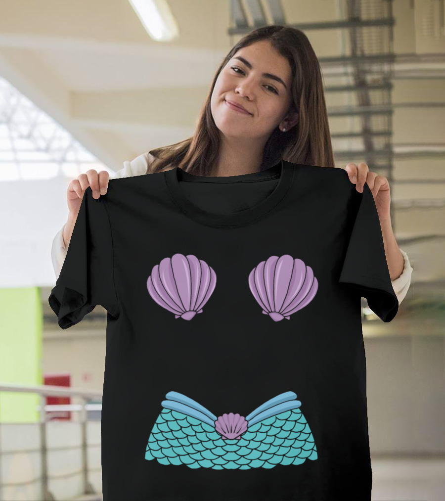 Mermaid Funny Shells and Scales T-Shirt