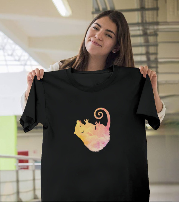 Opossum Colorful Watercolor T-Shirt