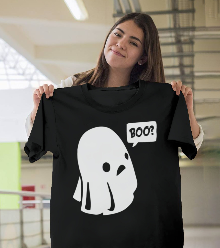 Boo Ghost Halloween Question Mark T-Shirt