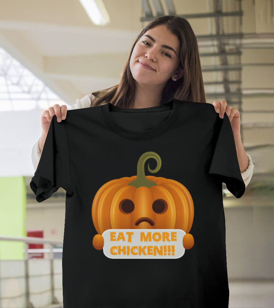 Funny Halloween Eat More Chicken Pumpkin Spice T-Shirt
