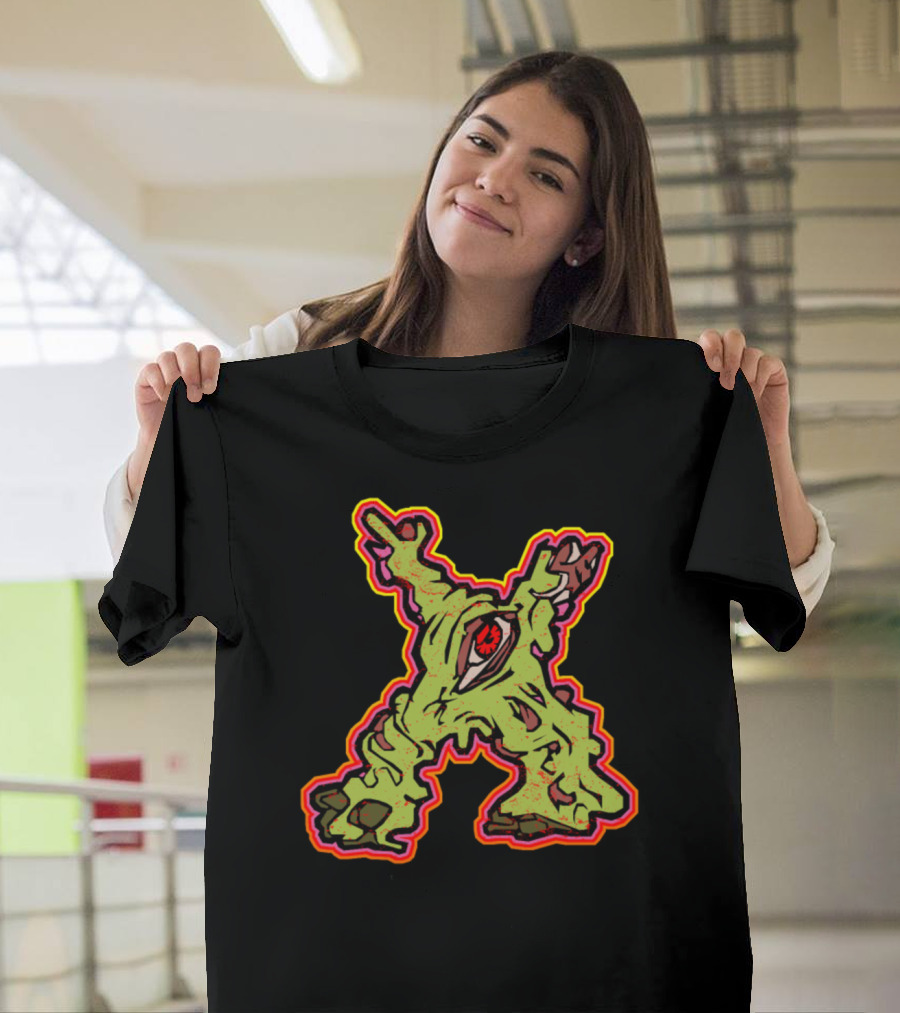 Halloween Scary Zombie X Monster Eye T-Shirt
