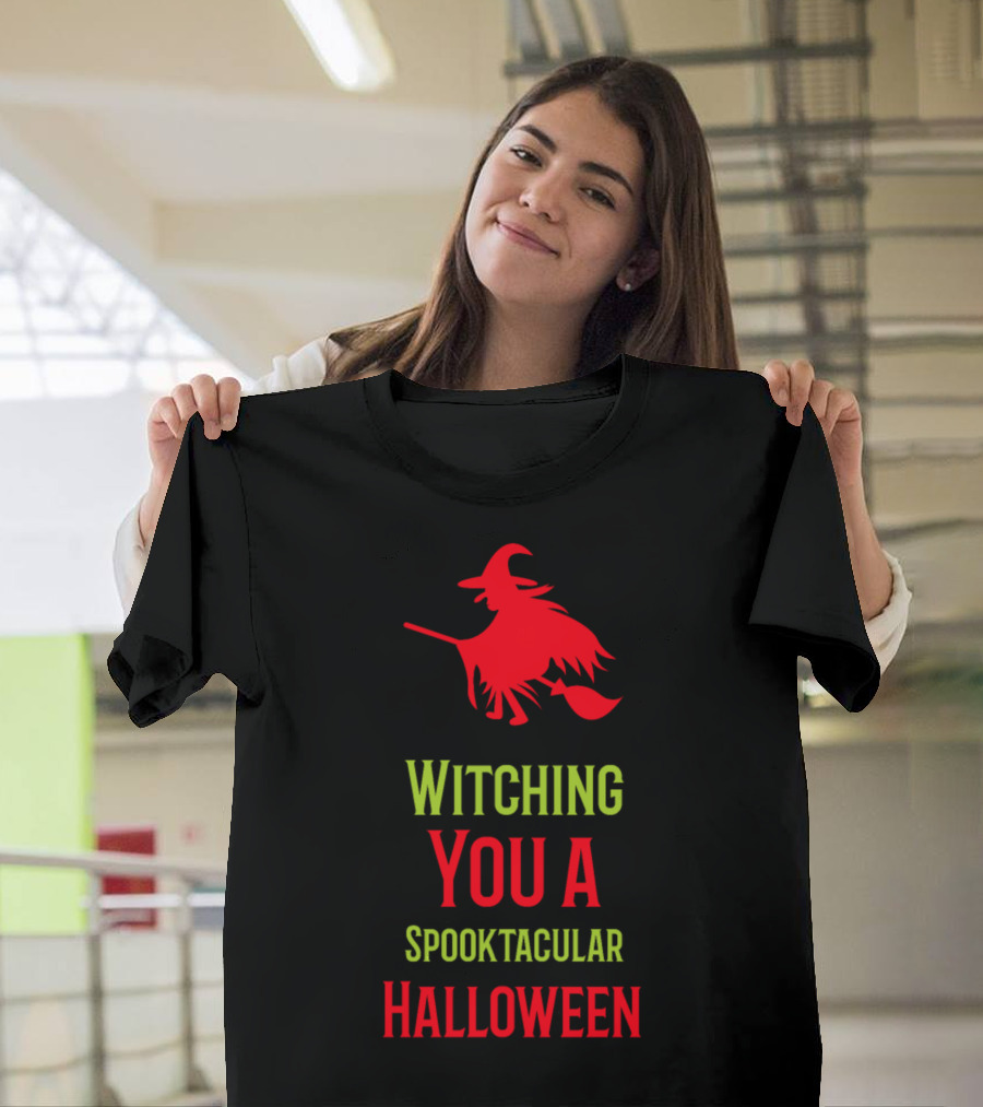 Witching You a Spooktacular Halloween with Red Witch T-Shirt