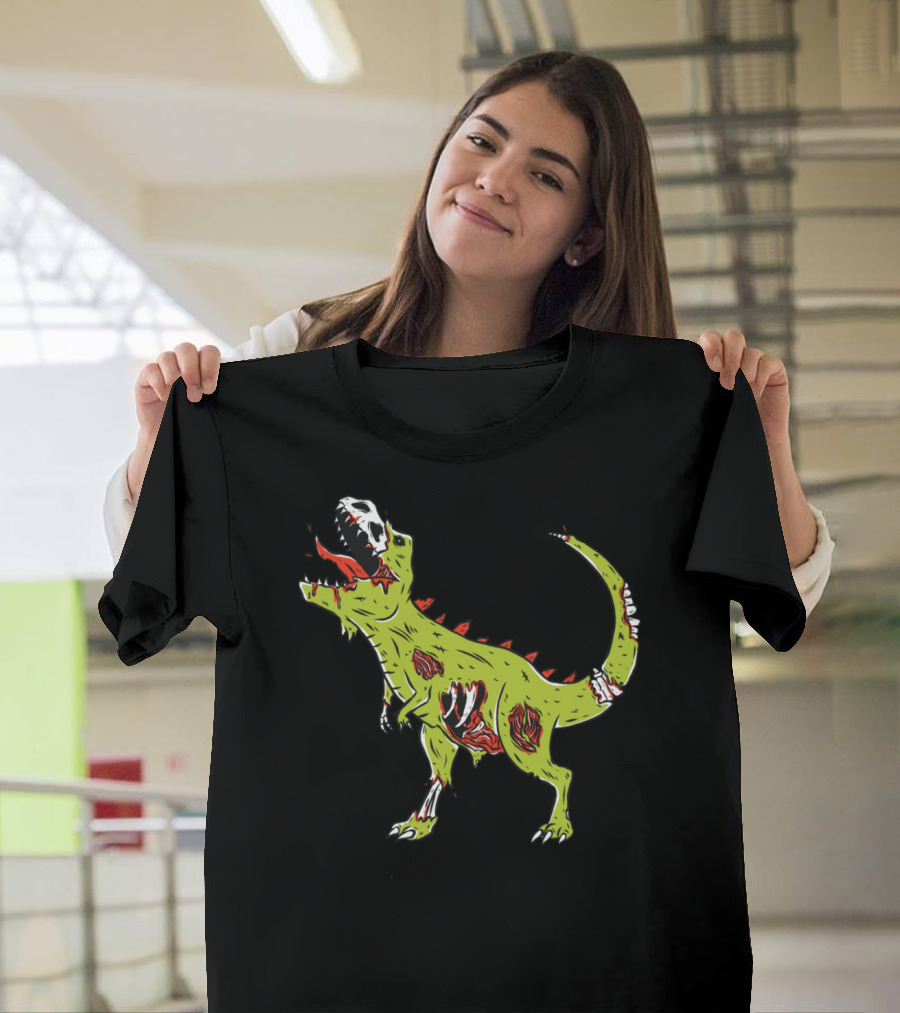 Zombie Saurus Halloween Dinosaur T-Rex T-Shirt