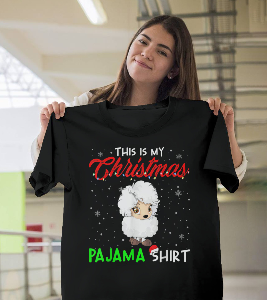 This Is My Christmas Pajama Shirt Cute Sheep T-Shirt