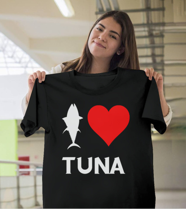 I Love Tuna Heart Fish T-Shirt