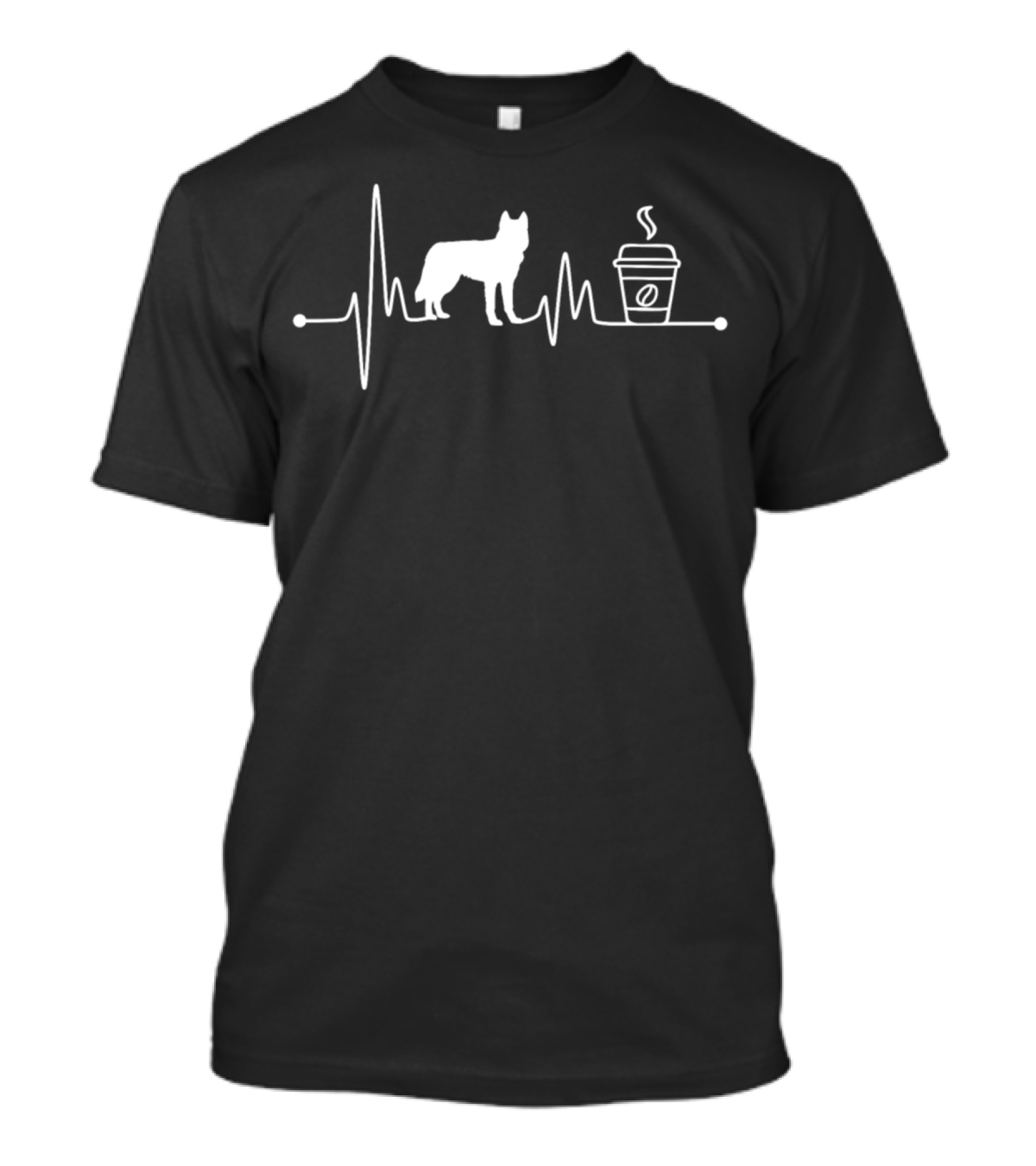 Heartbeat Ekg Pulse Siberian Husky Coffee Cup T-Shirt