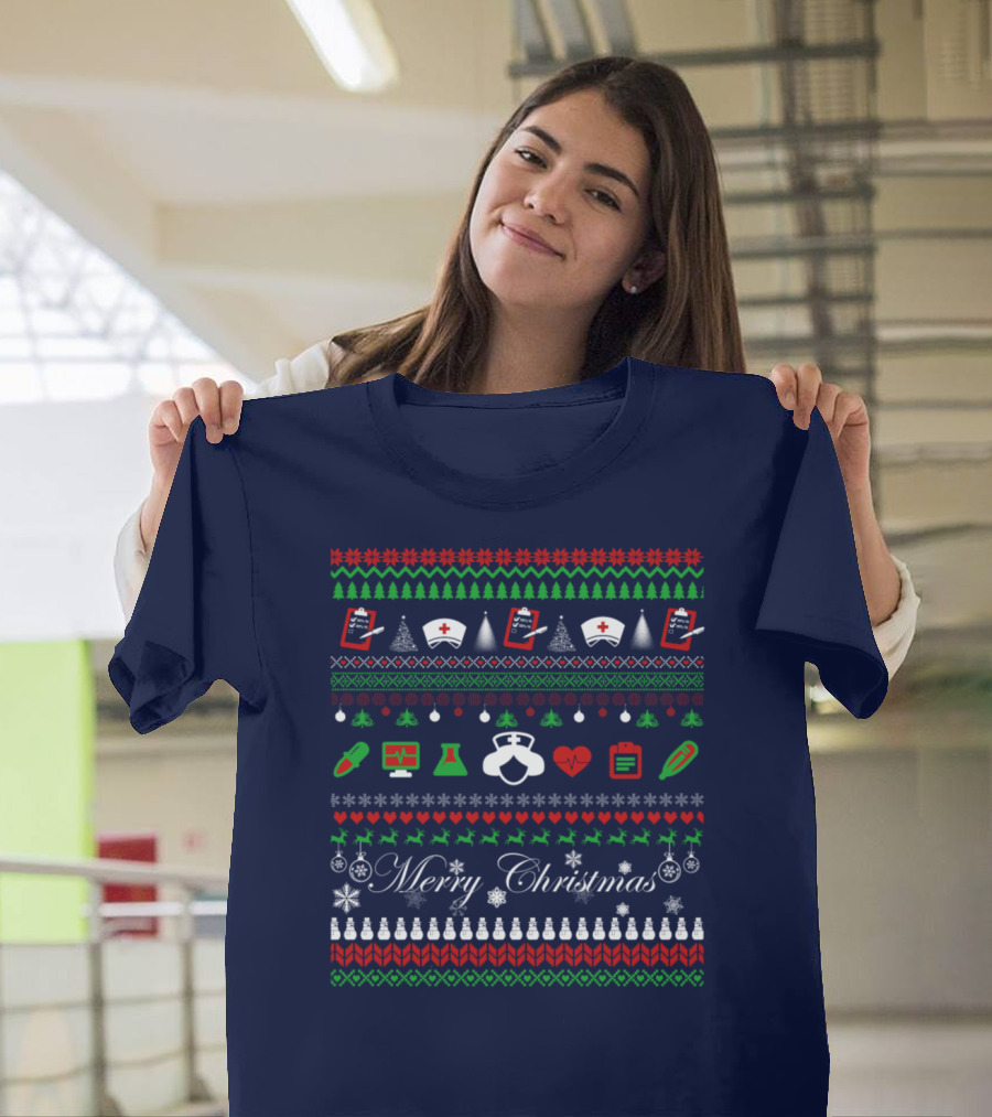 Merry Christmas Nursing Holiday Ugly T-Shirt