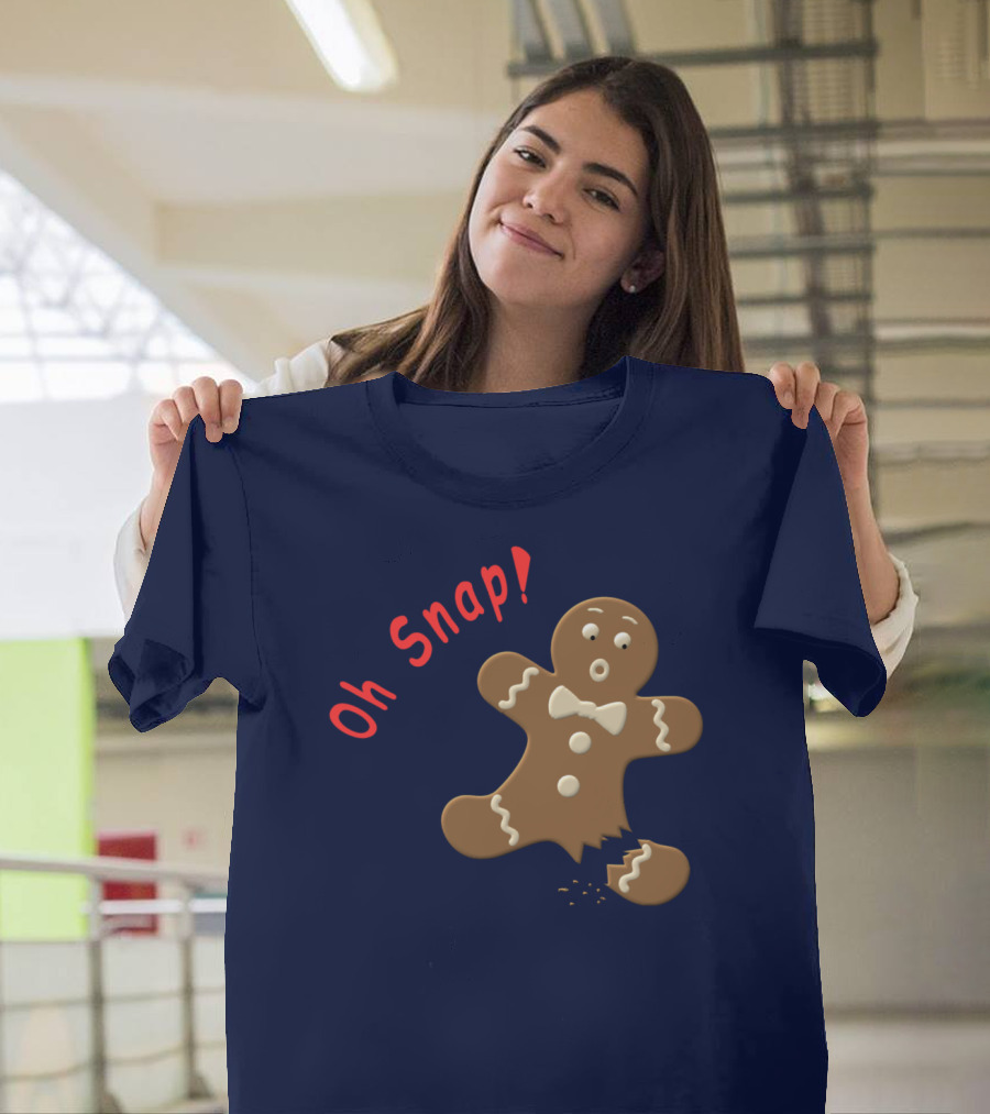 Oh Snap Broken Gingerbread Man Cookie T-Shirt