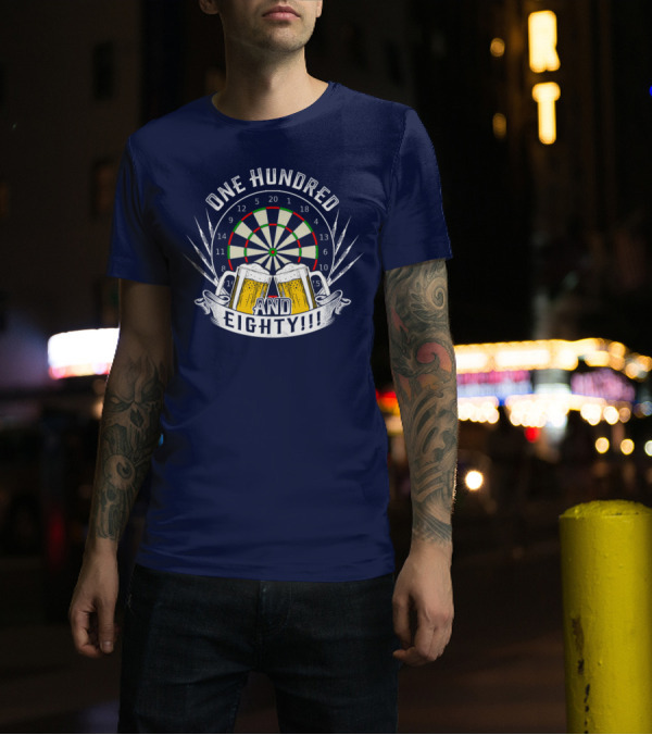 One Hundred And Eighty Dartboard And Beer Cheers T-Shirt