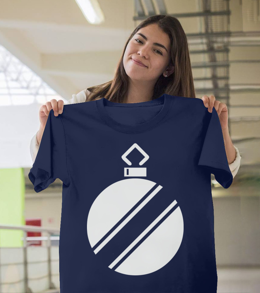 Ornament Blue Minimalistic Christmas Bauble T-Shirt
